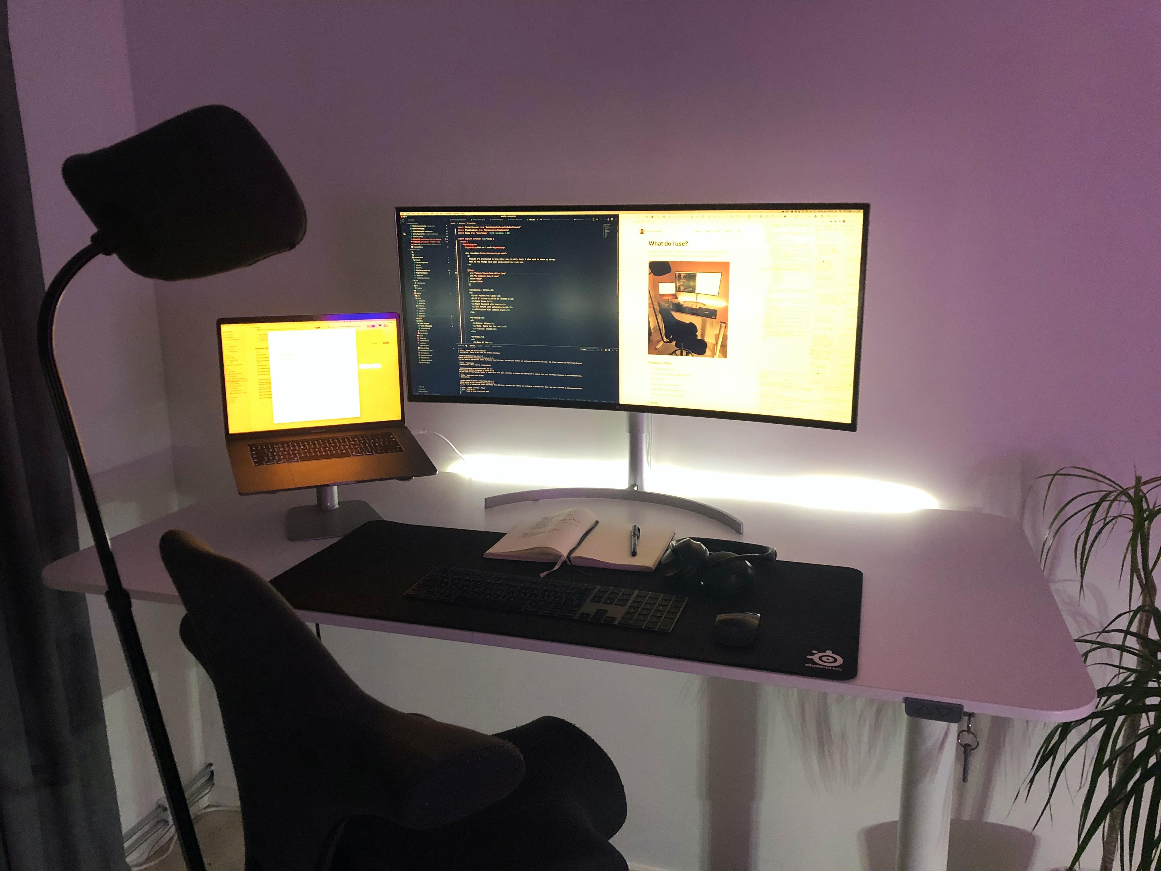 My computer desk at home
